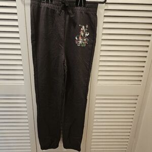 Disney Night Before Christmas Black Jogger Sweat Pants Large